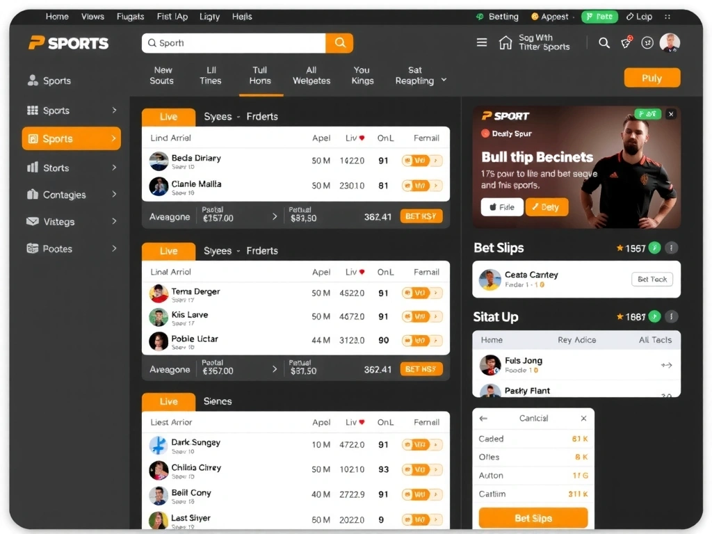 Interfaz de BetWarrior - App móvil con opciones de apuestas
