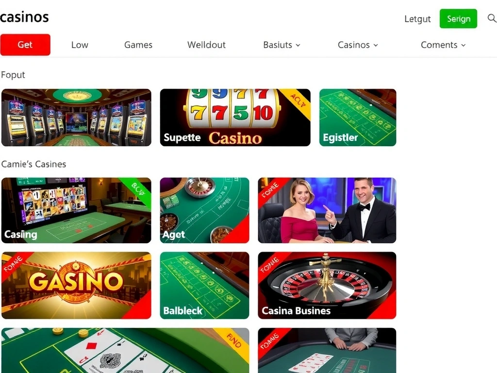 Sección de juegos en BetWarrior con slots y apuestas